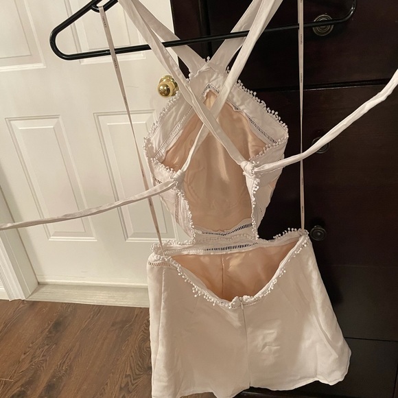 White detailed Romper - Picture 3 of 3